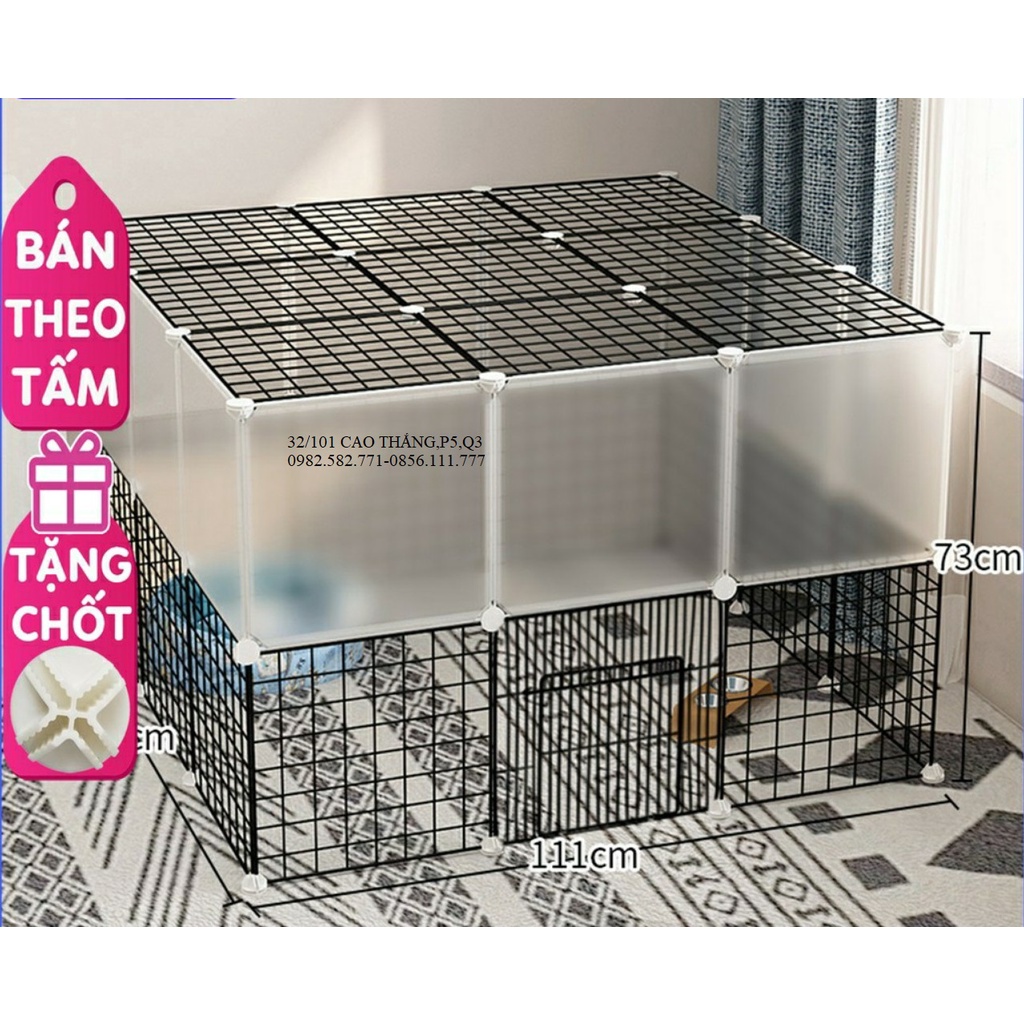 CHUỒNG QUÂY THÚ CƯNG SỬ DỤNG TẤM SẮT SƠN TĨNH ĐIỆN LẮP GHÉP GIÁ RẺ