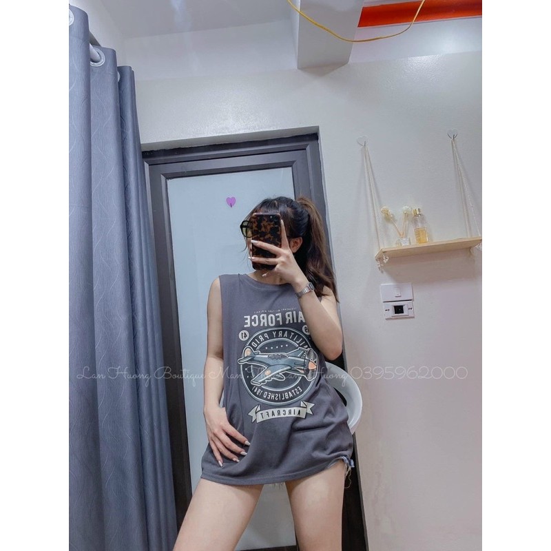 áo tanktop hình kèm quây( 02- máy bay)