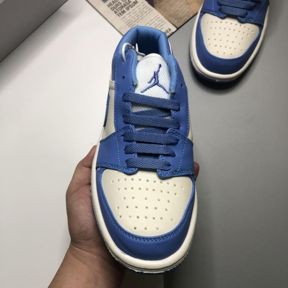 Giày Air Jordan 1 Low, Giày Thể Thao JD1 Xanh Dương Cổ Thấp Nam Nữ Full Box Bill