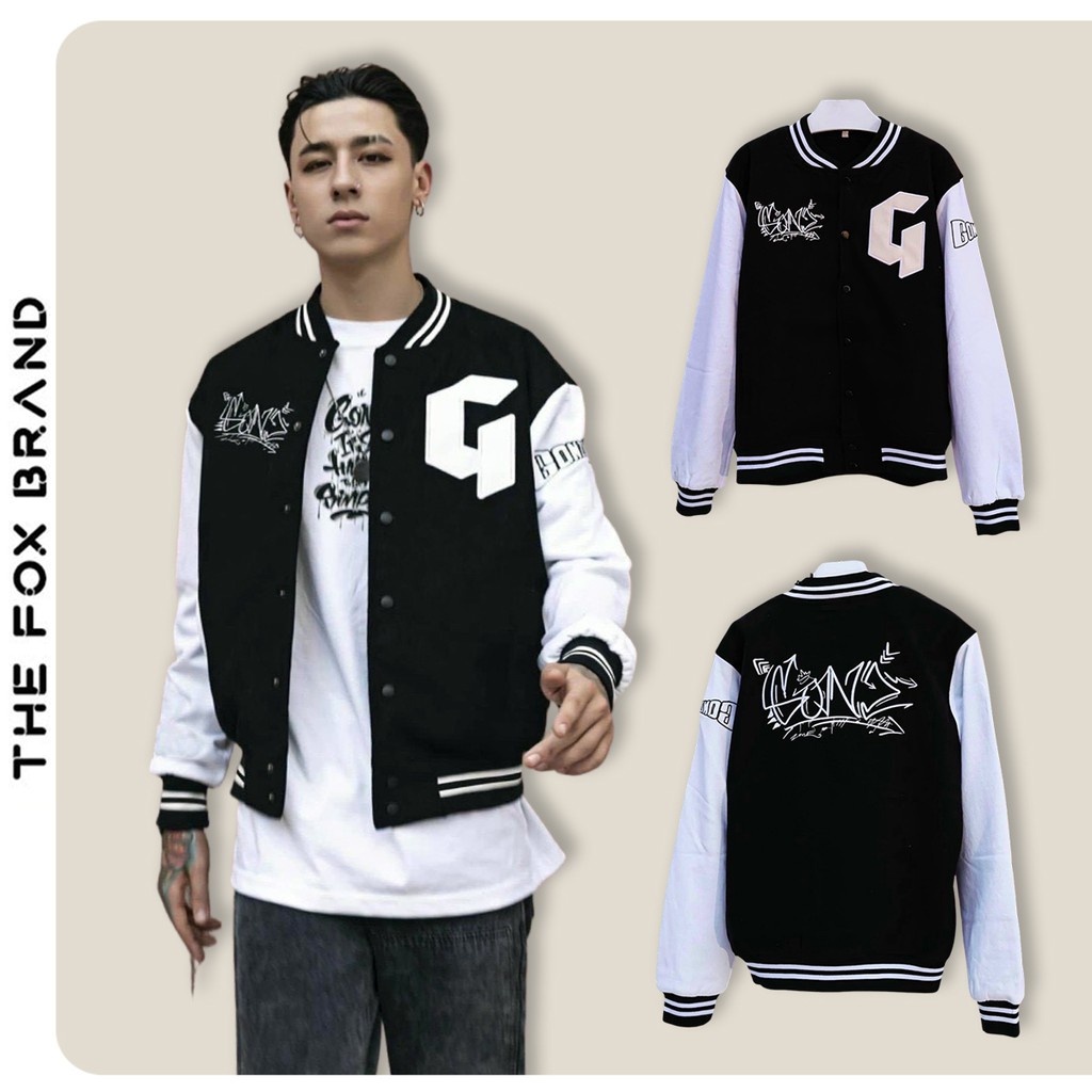 ☫♈☬Áo khoác bomer unisex nam nữ bóng chày dù 2 lớp form rộng phong cách ulzzang in hình gonz the fox