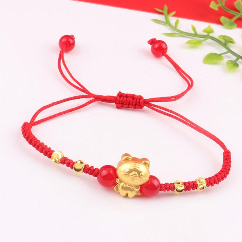 Vòng Tay May Mắn Màu Đỏ Phong Cách Năm Mới 2022