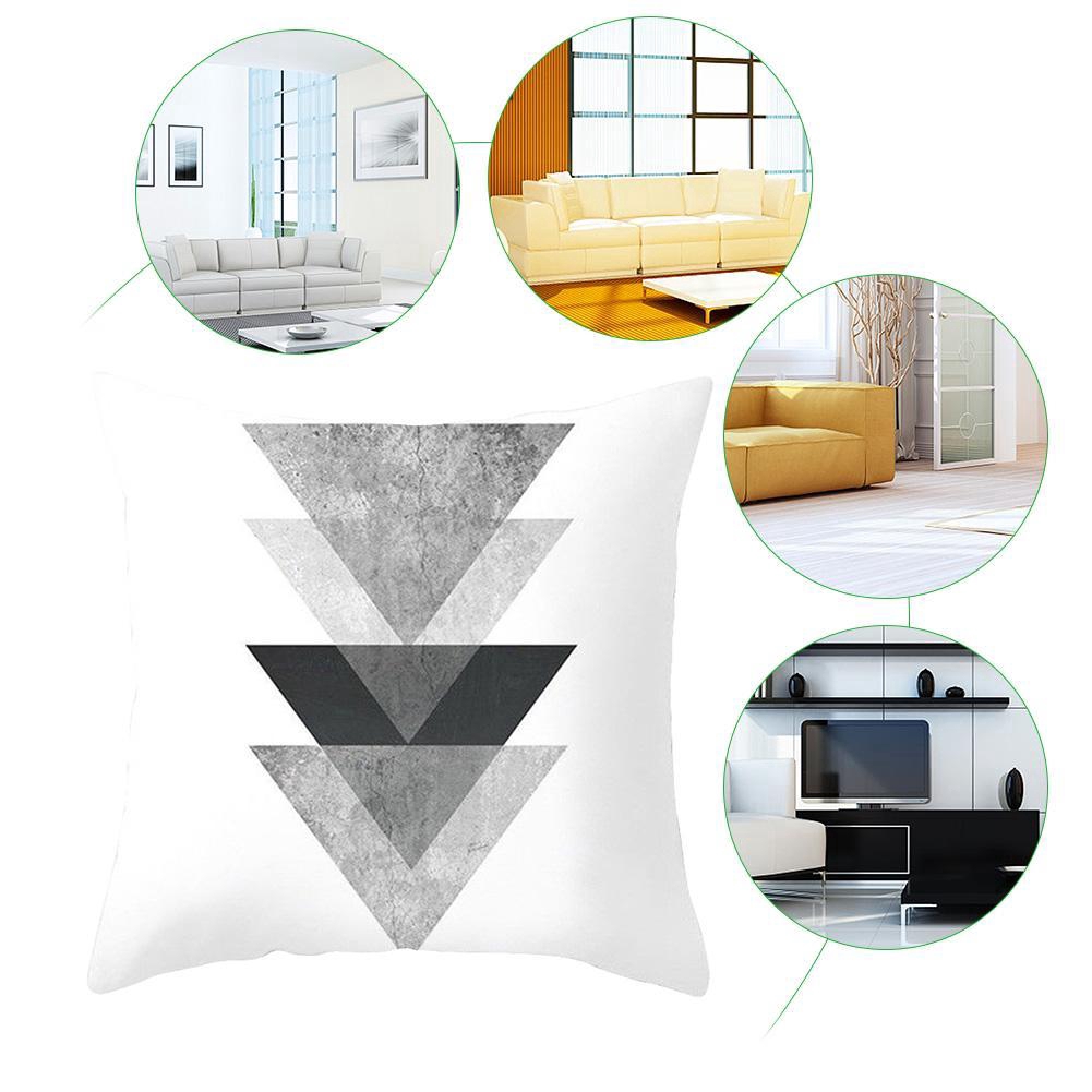 Áo gối vuông in hình xinh xắn có 2 màu dùng để trang sofa pillows） include X4R1
