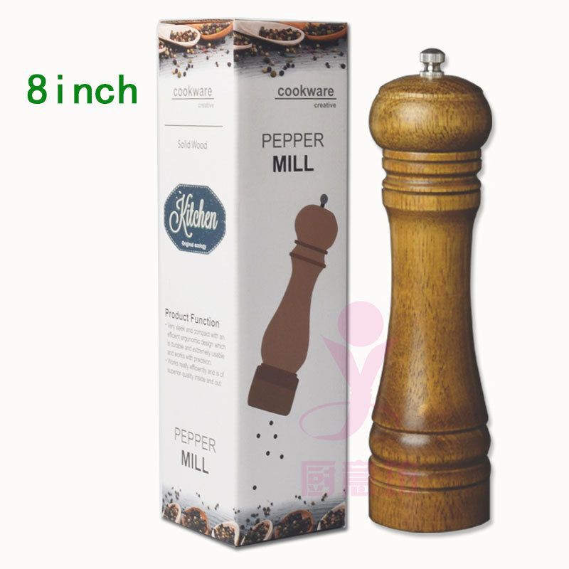 Dụng cụ xay tiêu bằng gỗ 8in,,,