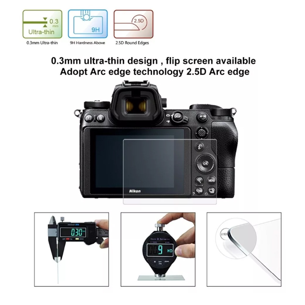 Dán Màn Hình Cường Lực Dành Cho Máy Ảnh Nikon Z7 Z6 D7500 D7200 D7100 D850