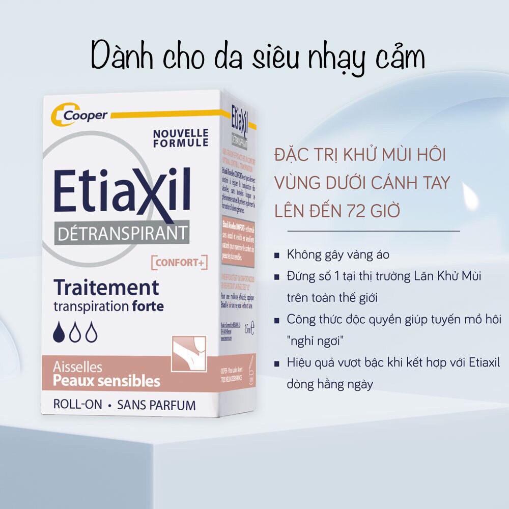Lăn khử mùi Etiaxil 15ml Giảm Mồ Hôi, Hôi Nách hàng Pháp Chuẩn - Tami Store