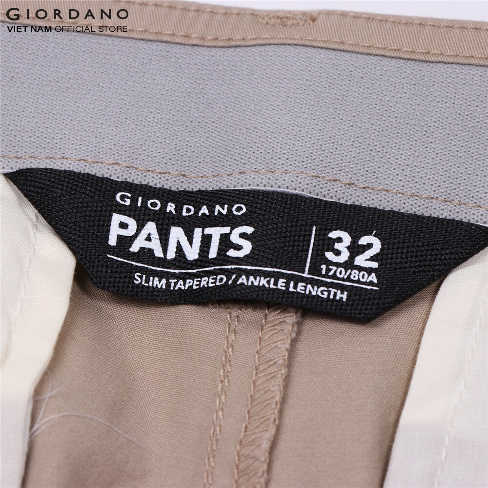 Quần Lửng Kaki Nam Slim Tapered Giordano 01122002