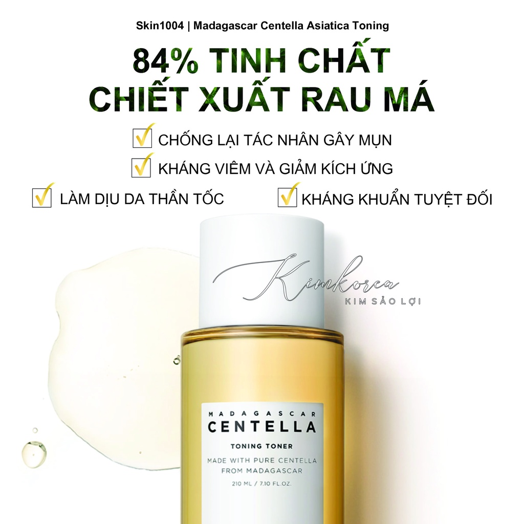 Nước hoa hồng kiềm dầu giảm mụn se khít lỗ chân lông Skin1004 Madagascar Centella madagascar Toning Toner