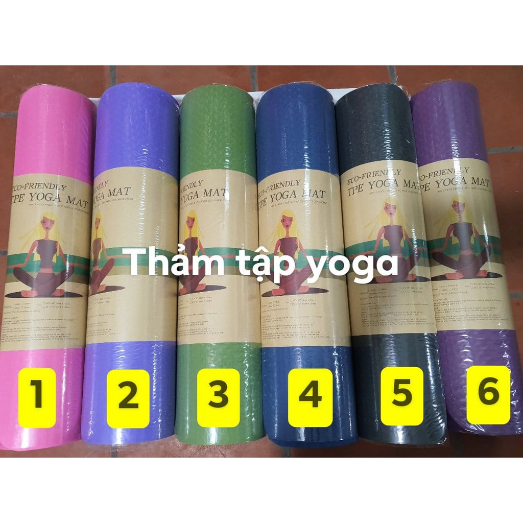 thảm tập  yoga 2 mặt 6mm