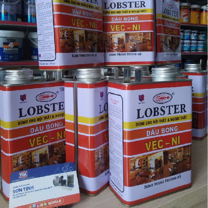 Dầu bóng Véc ni lobster , Vecni 875ml ( vecni bảo vệ gỗ ) - 0.875l