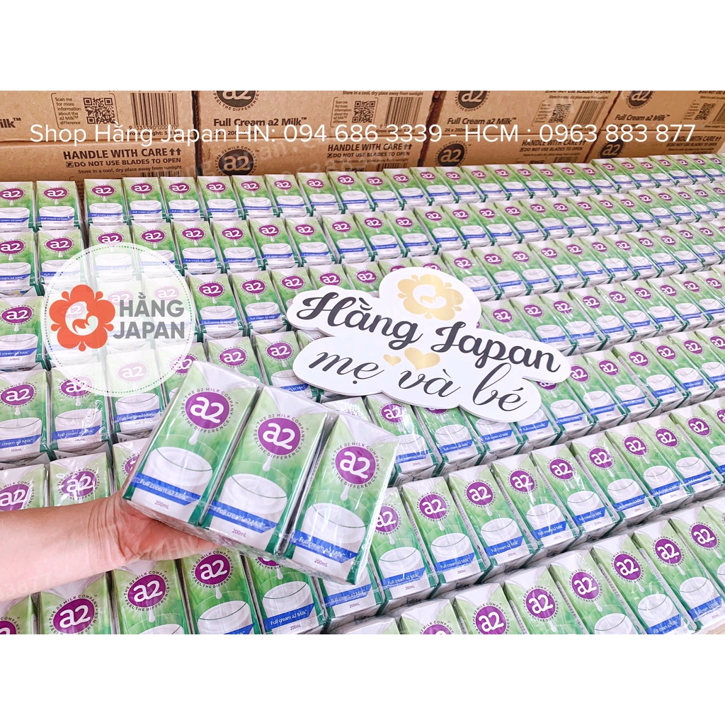 Sữa tươi tiệt trùng dạng nước A2 FULL CREAM 200ml/hộp