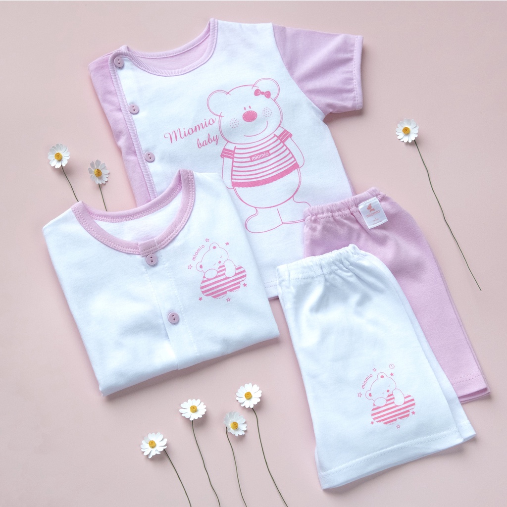 Combo 2 Bộ Quần Áo Cộc Sơ Sinh MIOMIO, In Hình Cho Bé Trai, Bé Gái (Từ 0 - 12 Tháng) | Vải Cotton | Thiết Kế Mùa Hè