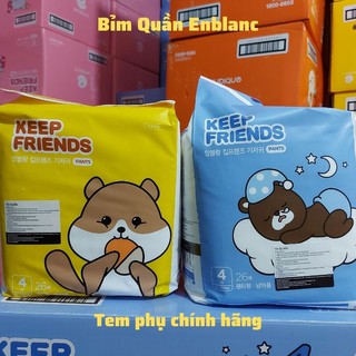 BỈM QUẦN ENBLANC KEEP FRIENDS SIZE L26 🌟FREE SHIP🌟 SP Cao Cấp Nội Địa Hàn/Tã Quần ORGANIC Siêu thoáng mát,thấm hút