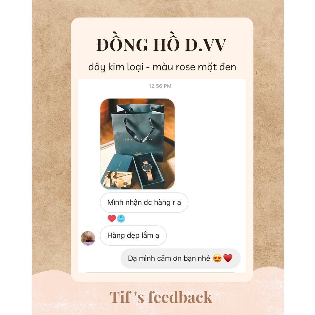 Đồng hồ nữ dây kim loại D.VV PETlTE rose mặt đen đồng hồ nữ đẹp cao cấp thon gọn Watchesbytif size 28mm & 32mm | BigBuy360 - bigbuy360.vn