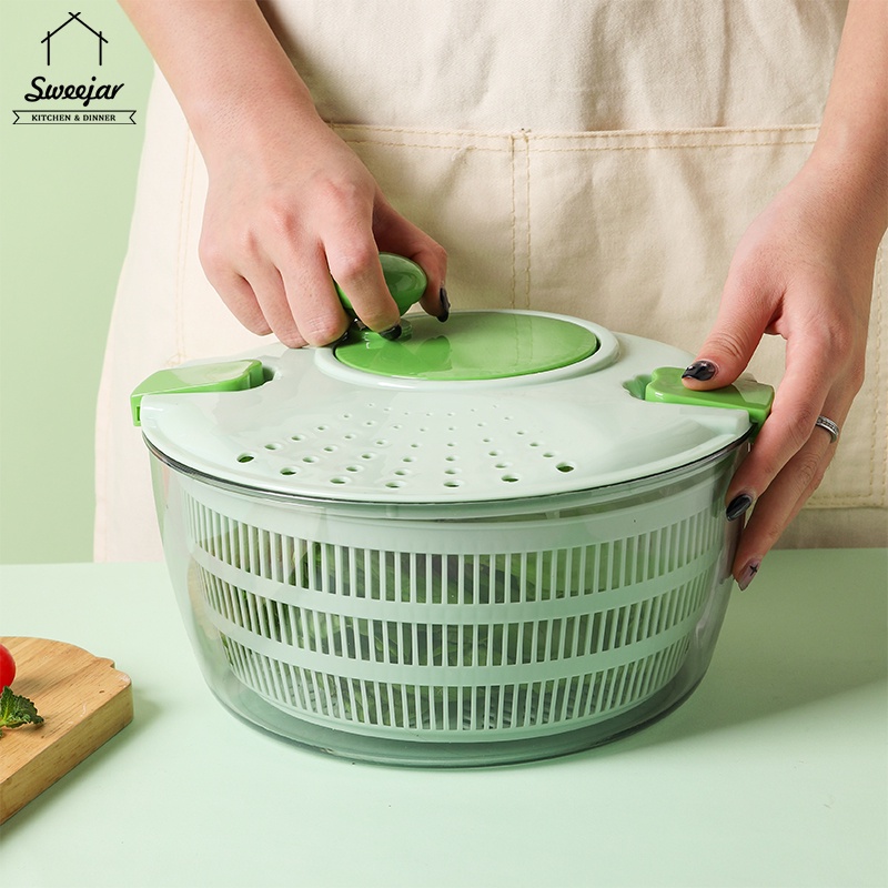Rổ SWEEJAR rửa rau củ quả salad hai lớp bằng PP dung tích 4l