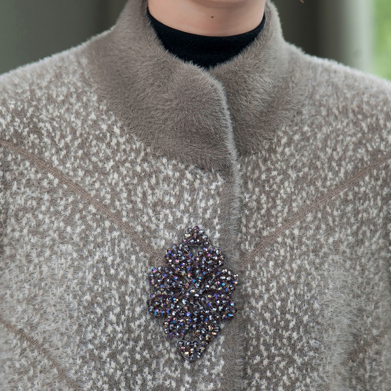 Mẹ mặc áo thu đông cho người đàn ông trung niên 40-50 tuổi giả lông chồn | BigBuy360 - bigbuy360.vn