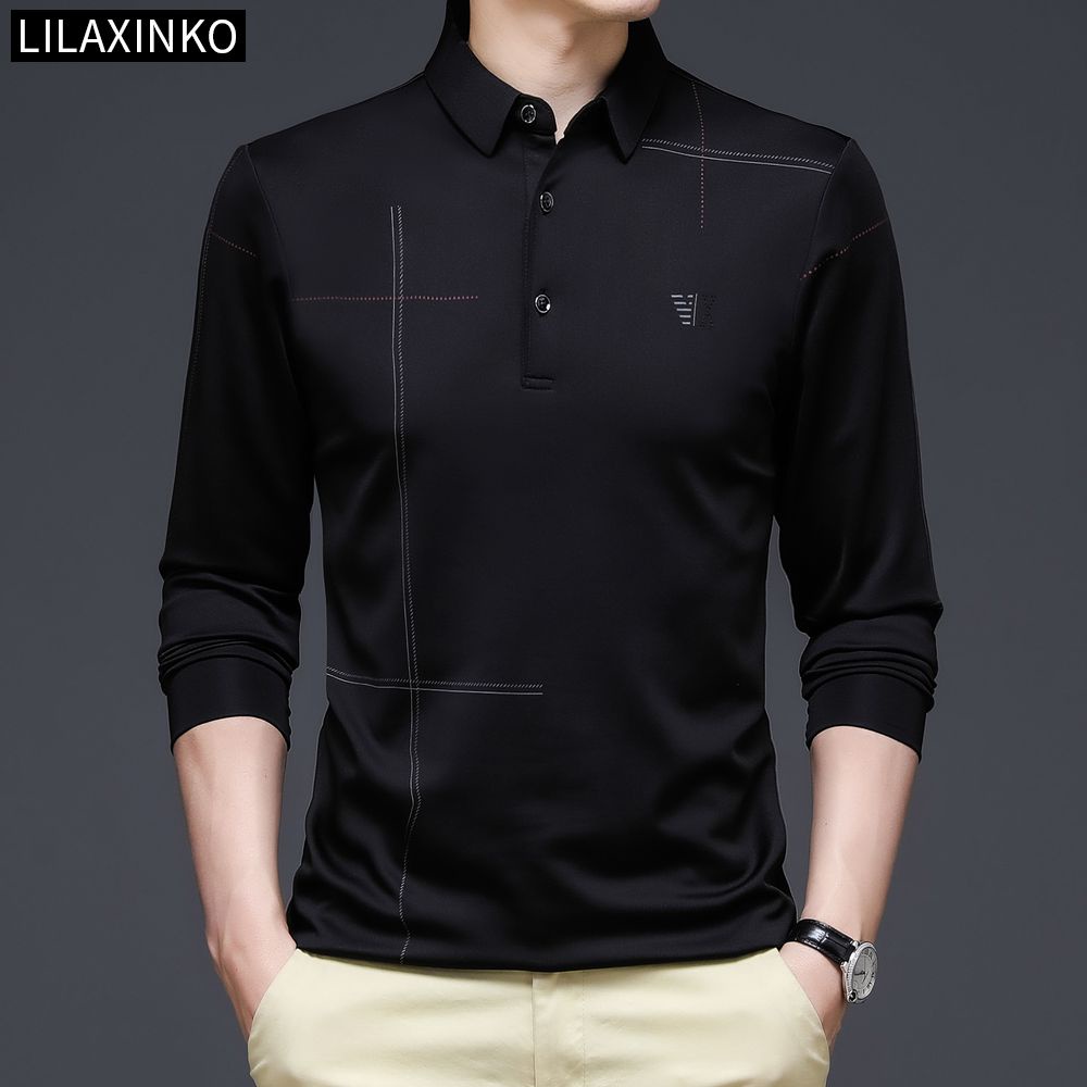 Áo Thun Polo Tay Dài Kẻ Sọc 3 Màu Thời Trang Dành Cho Nam