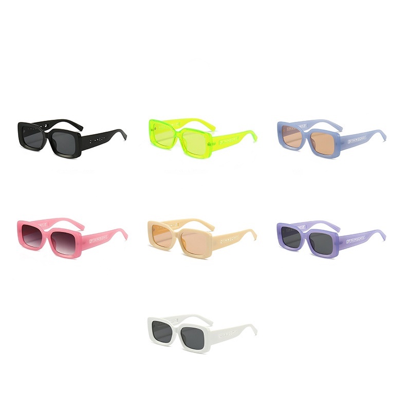 Kính Mát Gọng Kim Loại Chữ Nhật Phong Cách Âu Mỹ