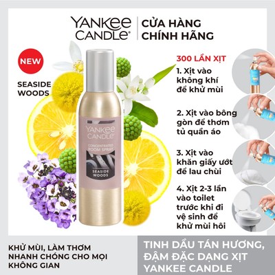 Tinh dầu tán hương đậm đặc dạng xịt Yankee Candle - Seaside Woods (42.5g)