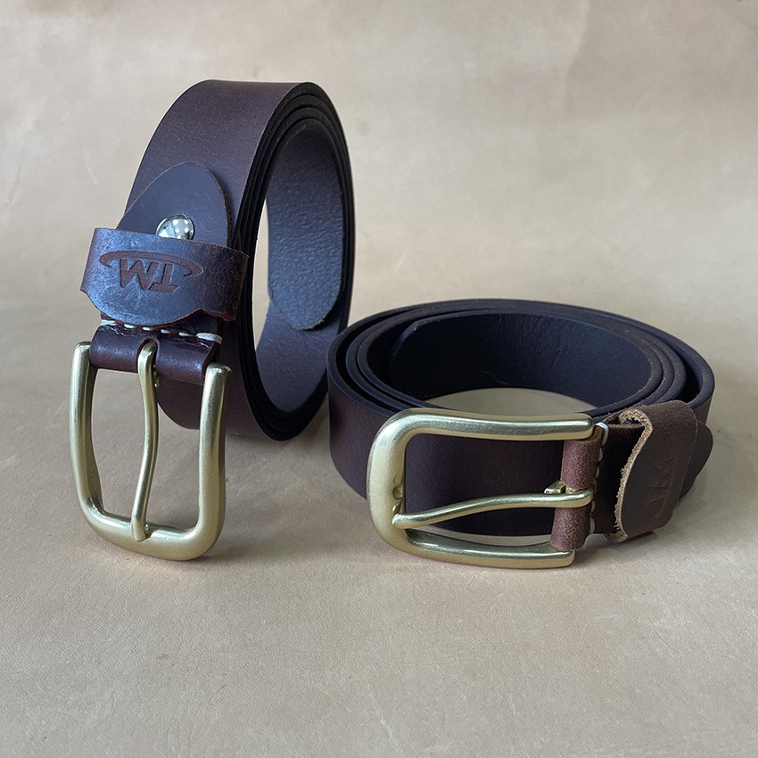 Thắt Lưng Nam Dây Nịt Da Bò Rộng 3.4Cm Khóa Đồng Đúc Nguyên Chất TM803 BH 3 Năm Tặng Kèm Hộp Lót Nhung Cao Cấp