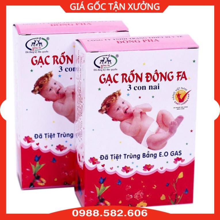 Băng Rốn Sơ Sinh Đông Fa, Gạc Rốn Cho Trẻ Sơ Sinh - Hộp 3 Miếng - 8938501545015