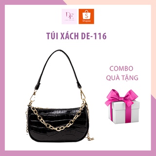 Túi đeo chéo dây xích de-116 vân cá sấu - túi xách nữ đẹp đeo vai đi chơi bh 3 tháng