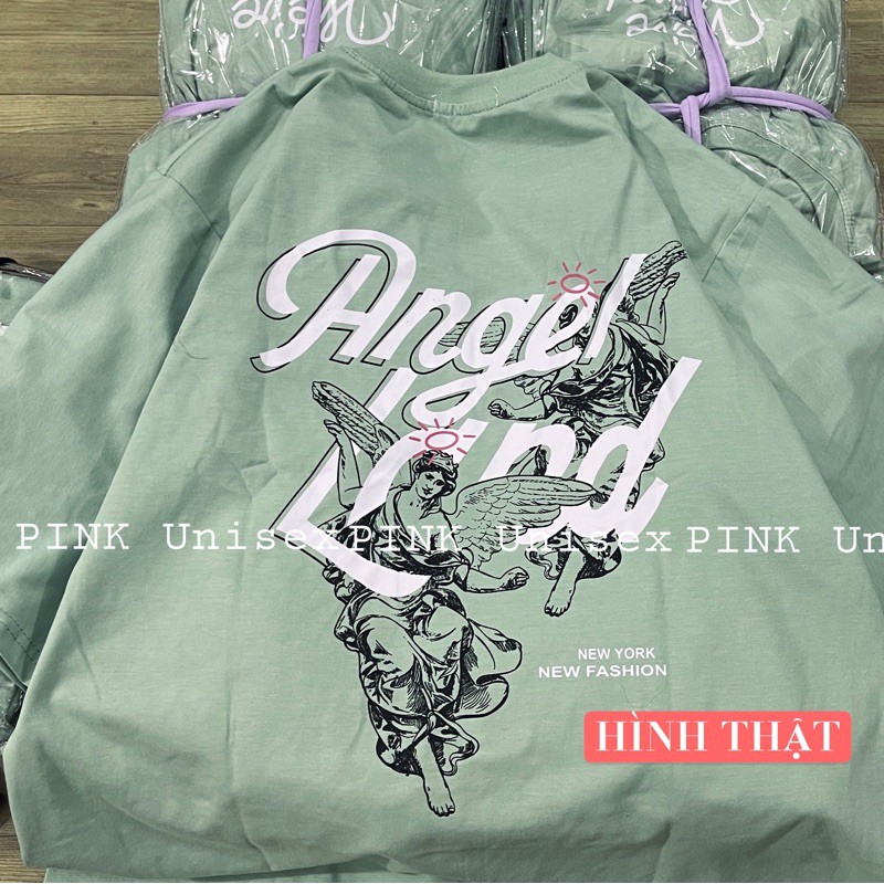 Áo thun phông Full size PINK tay lỡ form rộng ANGLE LAND Unisex