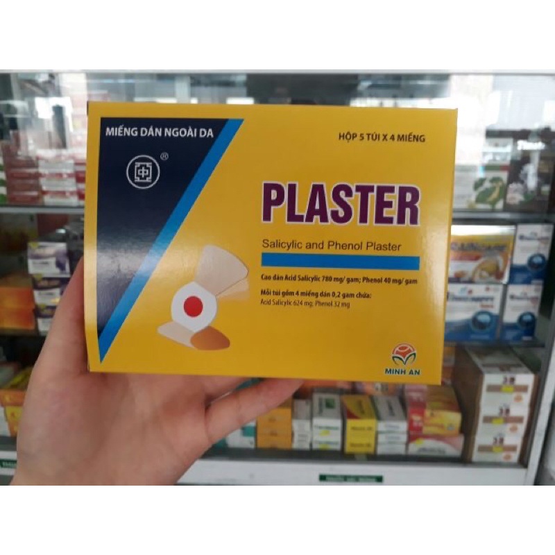Miếng dán mụn cóc mụn cơm plaster hộp 5 gói 20 miếng