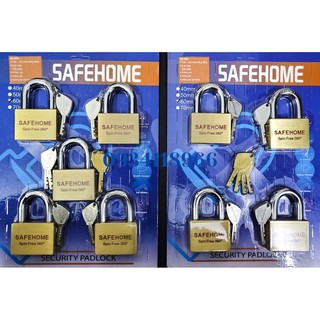 Bộ 4 và bộ 5 ổ khóa 60mm dùng chung 1 chìa safehome - bh 12 tháng
