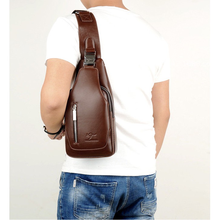 Túi đeo chéo nam da Pu chống nước, túi chéo nam nhiều ngăn tiện dụng, túi đeo chéo mini Hàn Quốc, túi nam TC75 | BigBuy360 - bigbuy360.vn