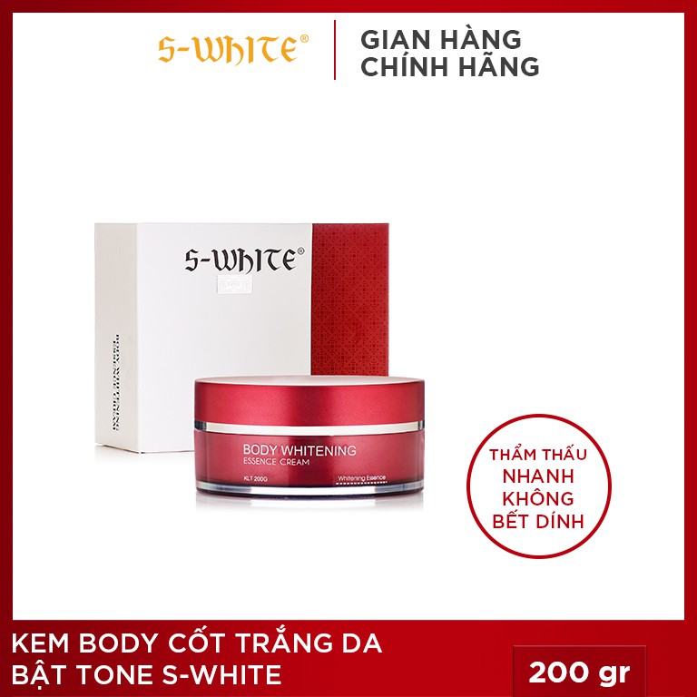 Kem Body Cốt S-White Da Trắng Bật Tone