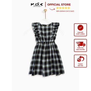 Đầm bé gái Plaid Skater M.D.K - chất liệu cotton mềm mại, thoáng mát
