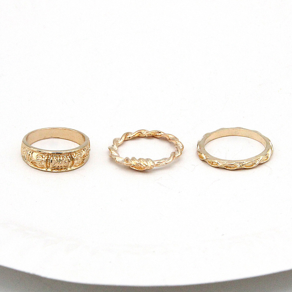 Set 12 nhẫn mạ vàng đính đá phong cách bohemian thời trang dành cho nữ