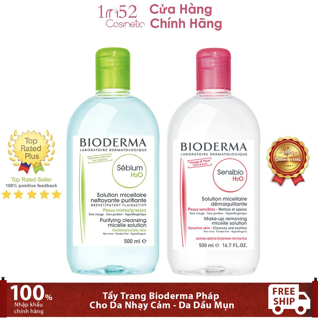 Tẩy Trang Bioderma Pháp Cho Da Nhạy Cảm - Da Dầu Mụn