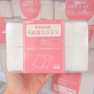  Bông Tẩy Trang Miniso 1000 Miếng Natural Cotton Pads