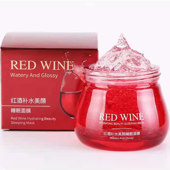 Unisex disposable sleep mask red wine moisturizing oil control nourishment firming brightening skin tone staying up late light fine lines