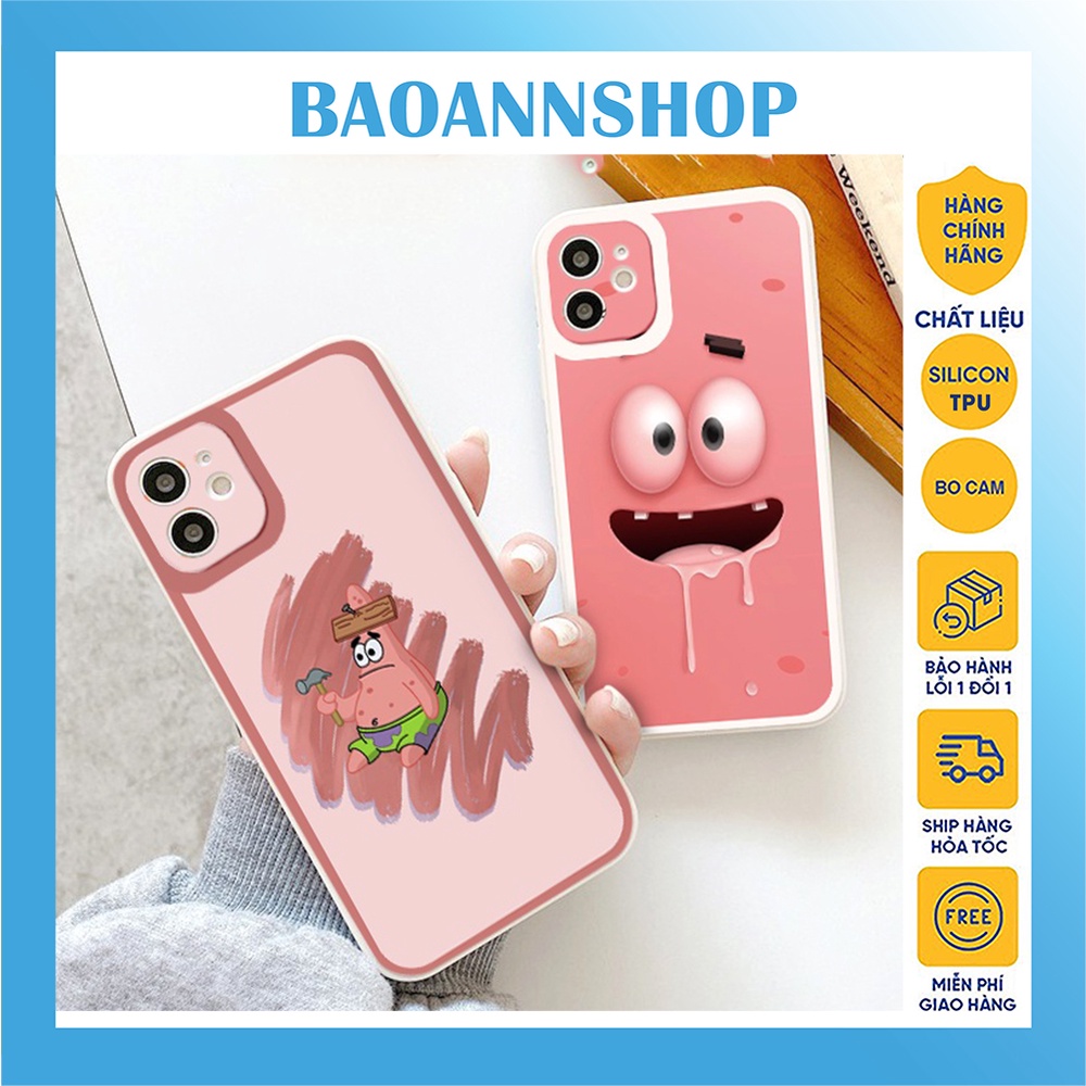 Ốp lưng iphone hình Sao biển ngộ nghĩnh cạnh vuông viền màu camera 7plus/8plus/x/xs/xsmax/11/12/13/14/pro/promax