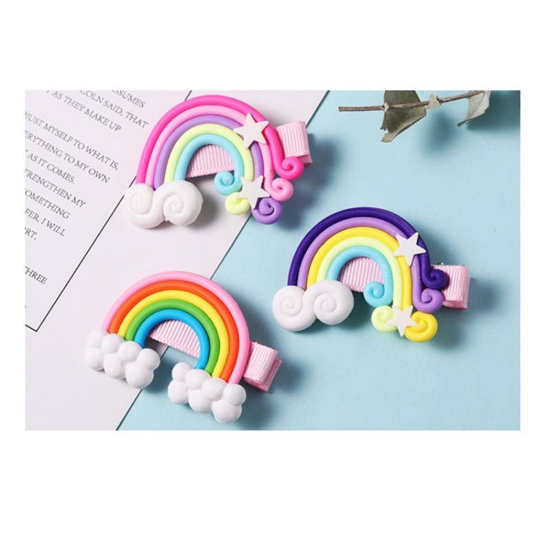 Kẹp tóc mây cầu vồng cho bé và bạn gái thêm xinh, kẹp xược màu sắc tươi sáng trẻ trung( shop giao màu ngẫu nhiên)