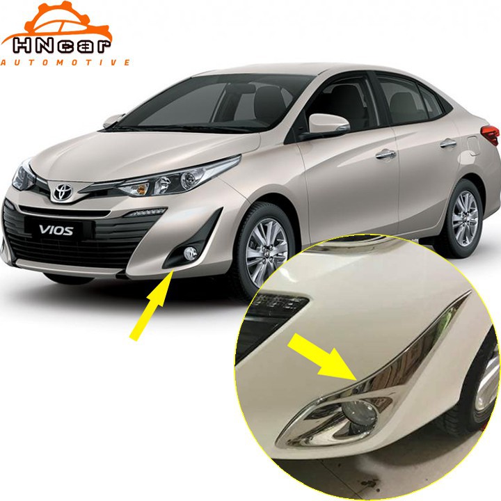 Viền đèn gầm trước vios 2019 2020 mạ crom