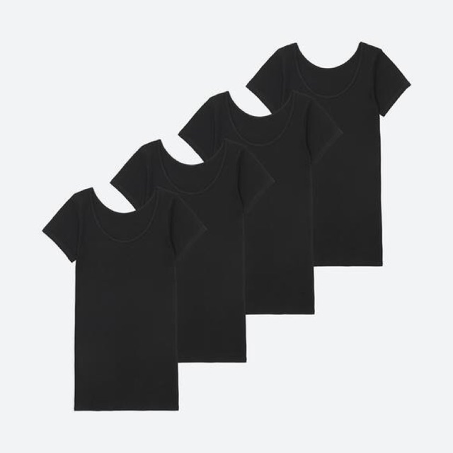 [misa_auth) Set 4 áo cotton thoáng mát màu trắng/đen