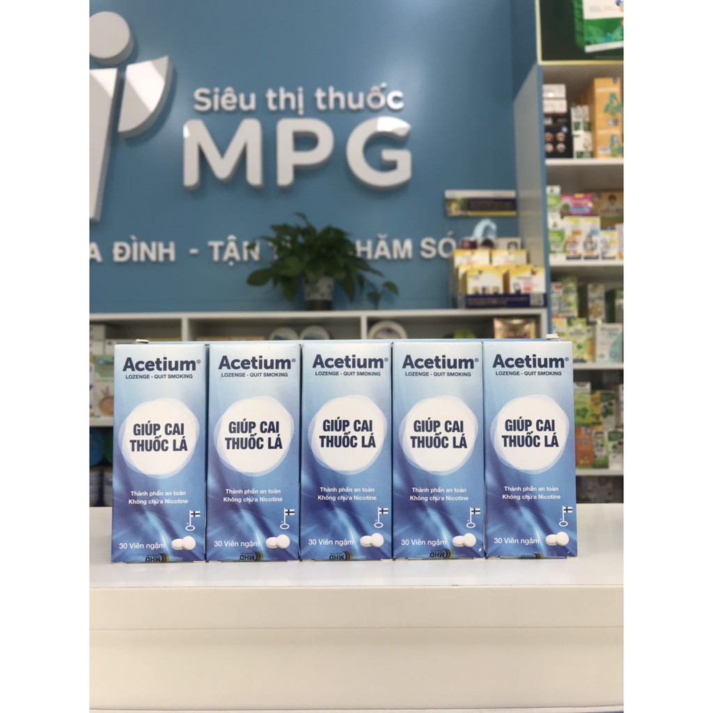 Viên ngậm Cai thuốc lá Acetium hộp 30 viên- hỗ trợ cai thuốc lá thành công trong 1-3 tháng
