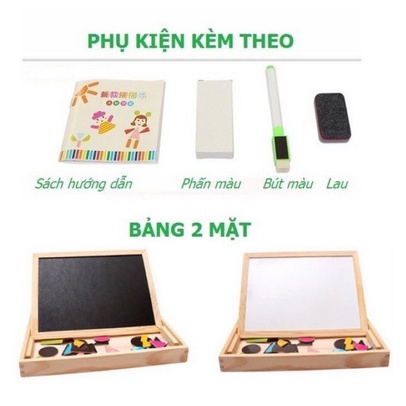 Bảng Gỗ Nam Châm Ghép Tranh Loại 1 Siêu Chắc Chắn Cho Bé Vui Chơi Sáng Tạo