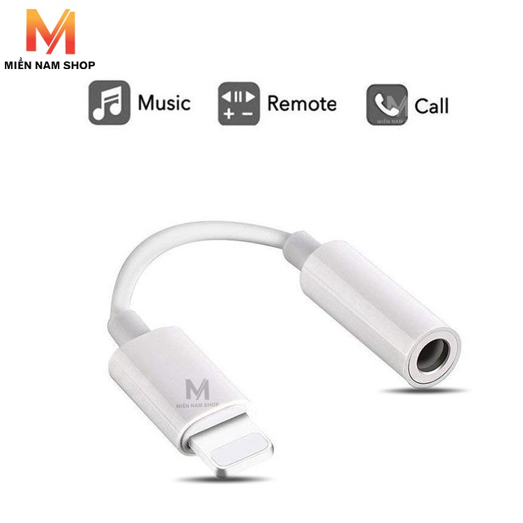 [Mã ELHACE giảm 4% đơn 300K] Dắc chuyển đổi âm thanh từ Lightning sang Jack 3.5mm (Nghe gọi, phiên bản Bluetooth)