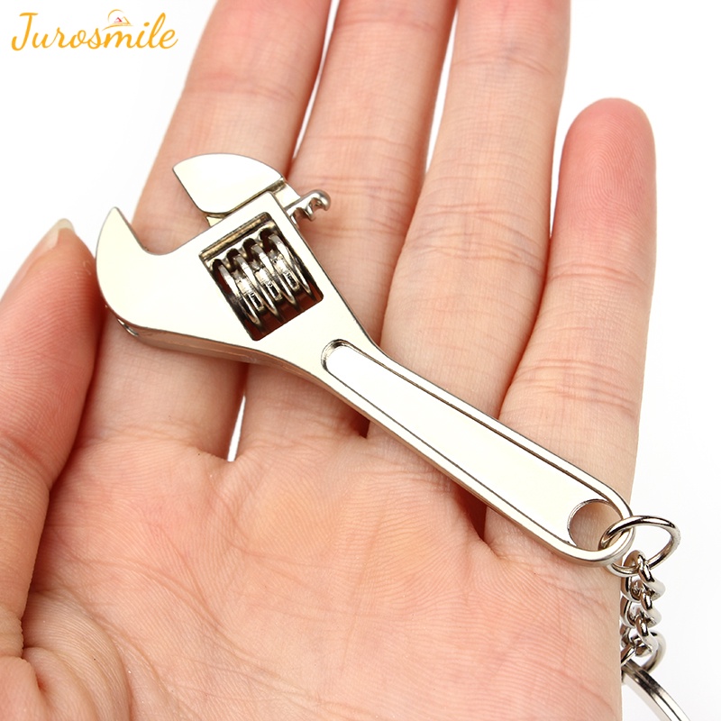 Móc Khóa Hình Cờ Lê Mini Bằng Kim Loại Có Thể Điều Chỉnh Dùng Sửa Chữa Xe Đạp / Xe Máy