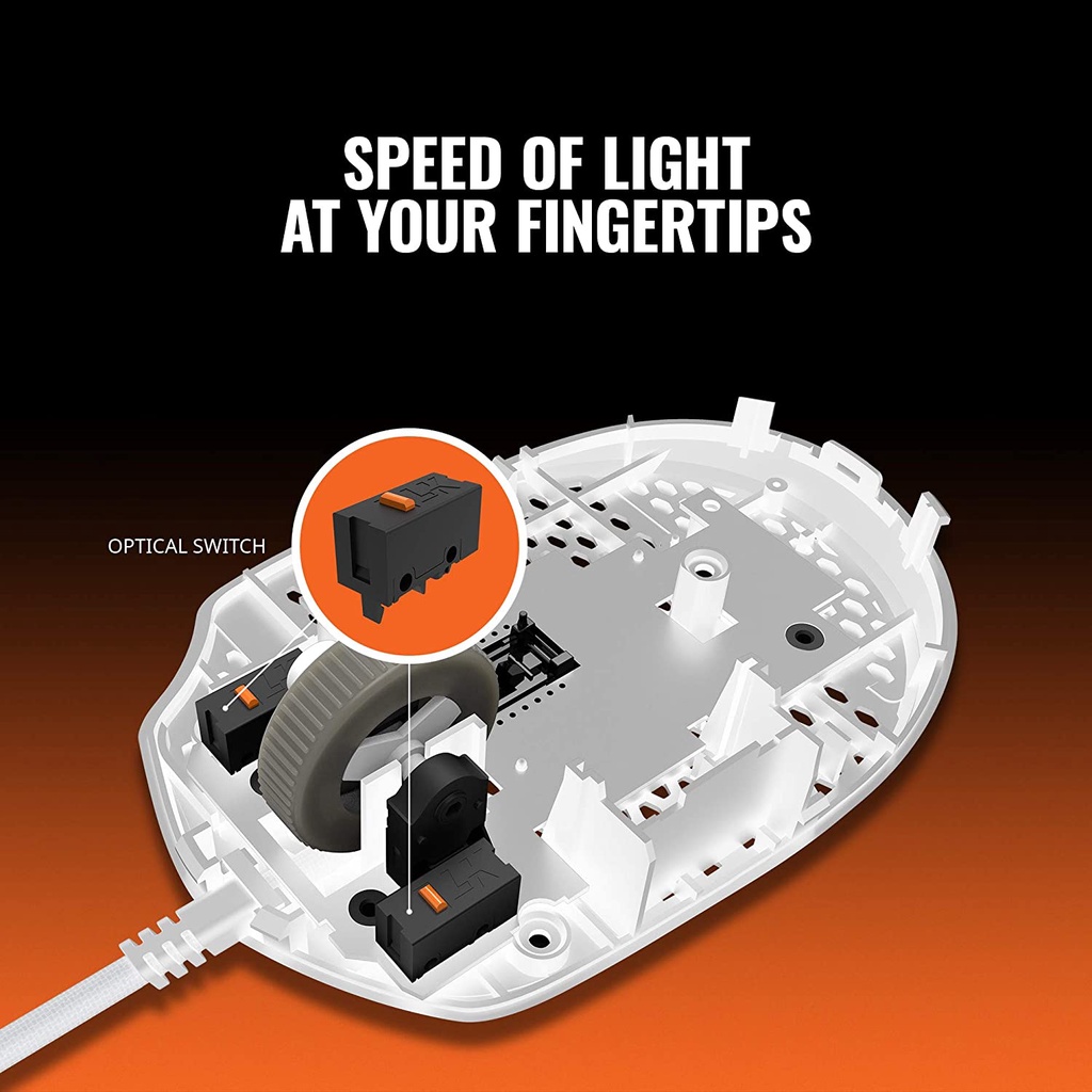 Chuột Cooler Master MM720 White  Siêu nhẹ 49g