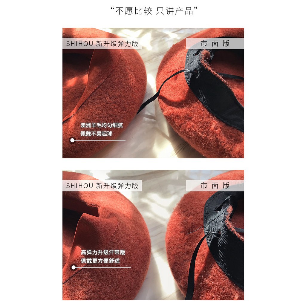 Mũ bê rê len thời trang Retro cho nữ