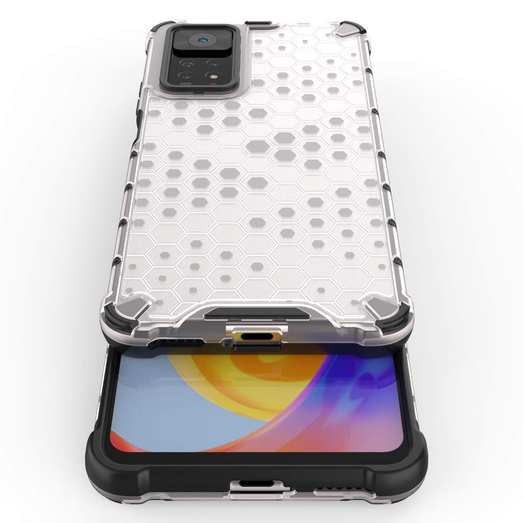 Ốp lưng Redmi Note 11 Pro bản DGW kiểu dáng tổ Ong vân lục lăng chống sốc cao cấp