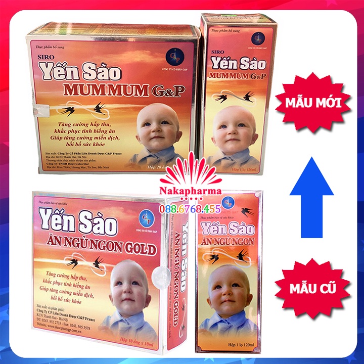 Siro Yến Sào Ăn Ngủ Ngon Mummum G&P - Dành cho bé tiêu hóa kém, rối loạn tiêu hóa, sức đề kháng yếu, ốm vặt Mum Mum GP