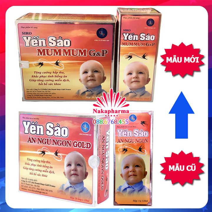 ✅ (CHÍNH HÃNG) Siro Yến Sào Ăn Ngủ Ngon G&P - Dành cho bé tiêu hóa kém, rối loạn tiêu hóa, sức đề kháng yếu, ốm vặt GP