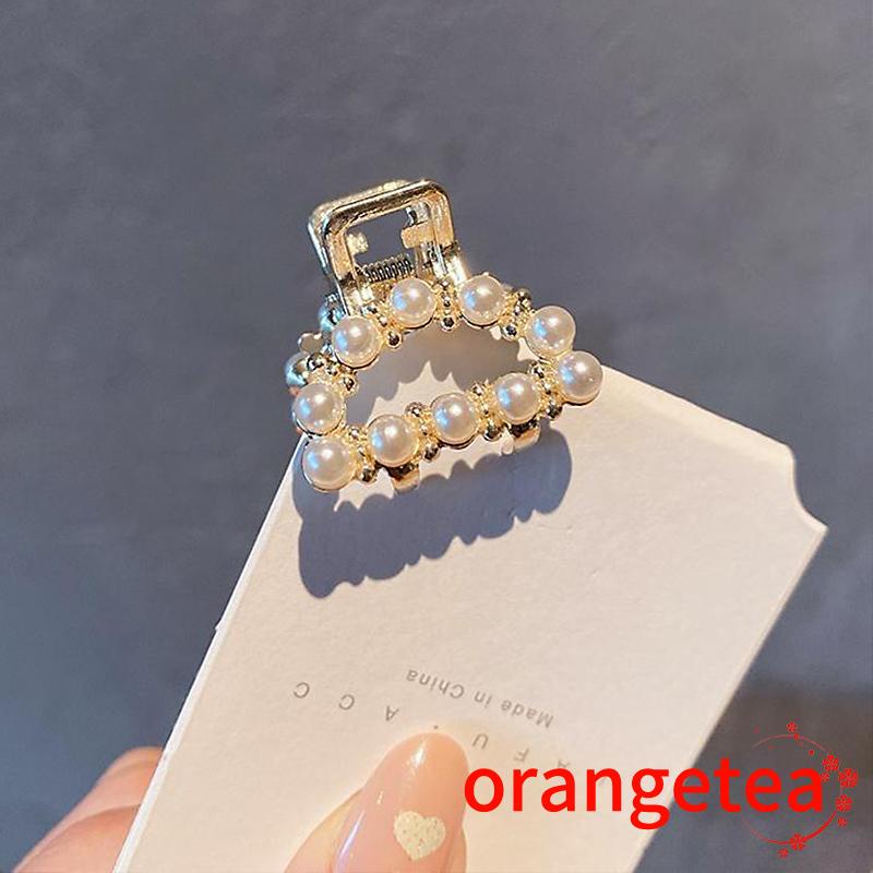 Kẹp tóc kim loại đính ngọc trai nhân tạo thời trang cho nữ