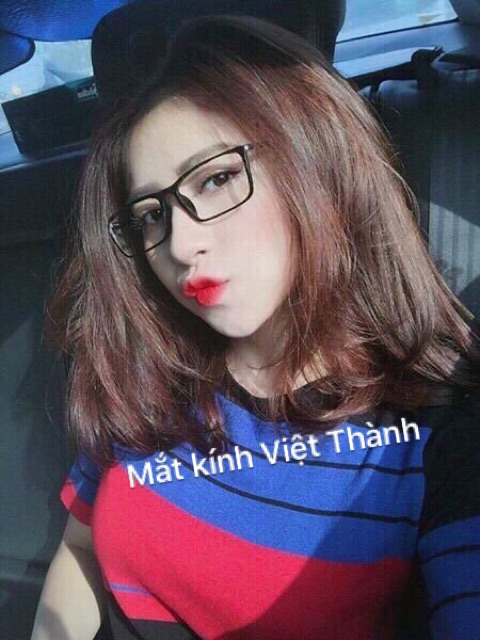 gọng kính cận vuông trong suốt kính tên vuông nhỏ có tròng kính cận vuông 301